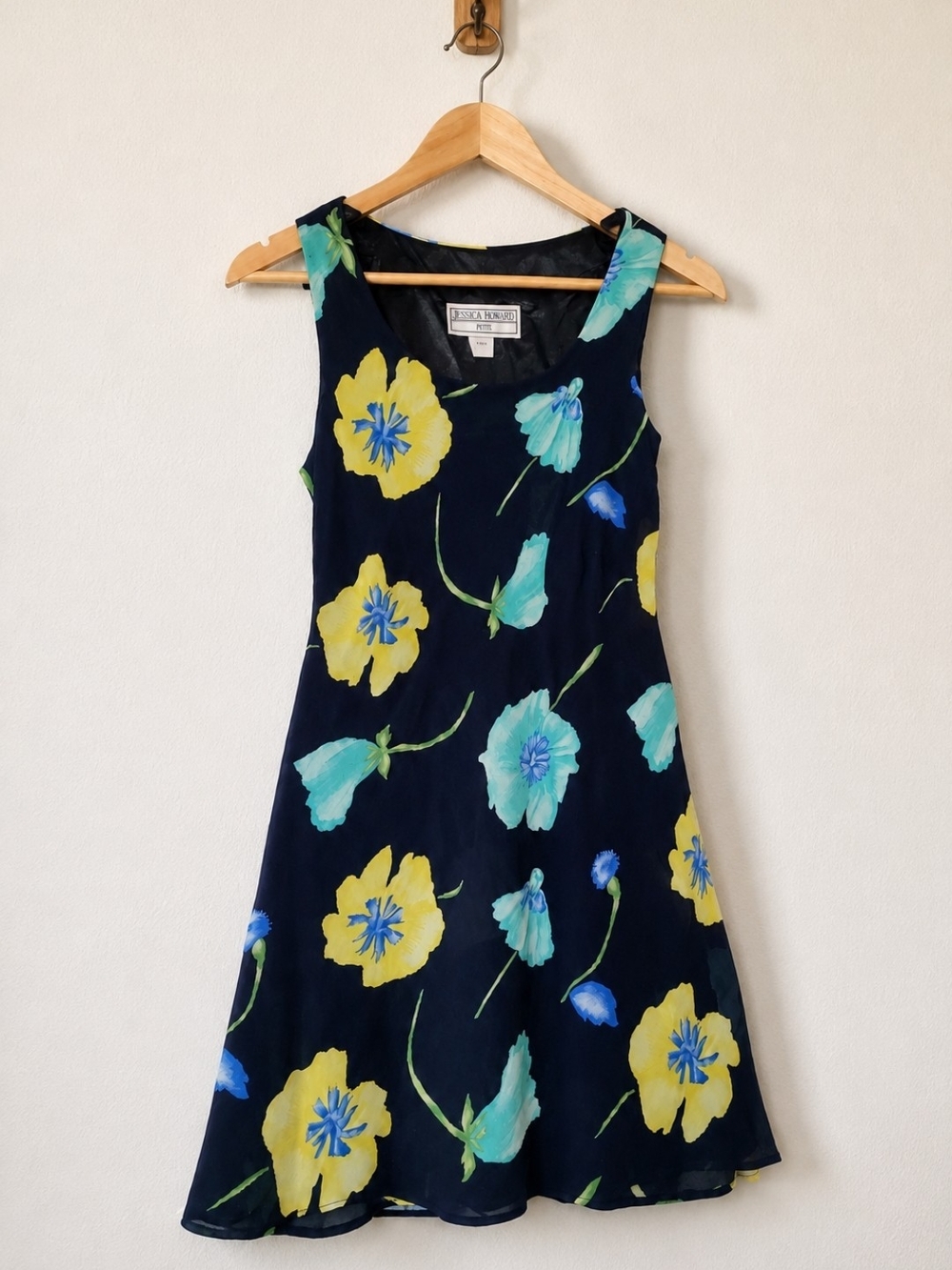 Jessica Howard Navy Floral A-Line Dress